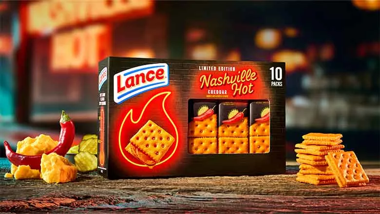 Lance Nashville Hot Cheddar Cracker package