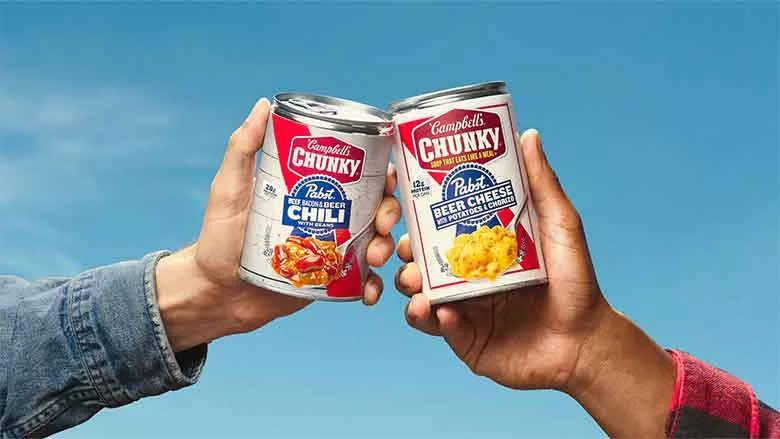Campbells Chunky Pabst Cans