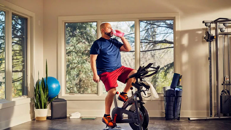 ADM Person On Exercise Bike
