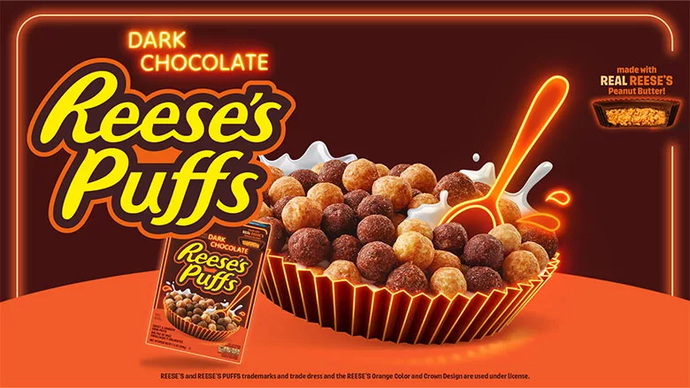 Reeses Puffs Dark Chocolate package