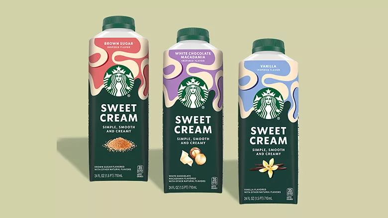 Starbucks Sweet Cream bottles