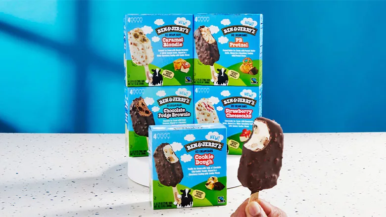 Ben Jerrys Ice Cream Bars package