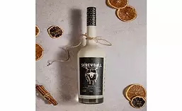 Skrewball Peanut Butter Whiskey Eggnog bottle
