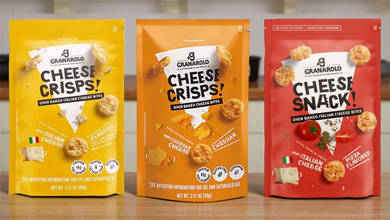 Granarolo Cheese Crisps packages