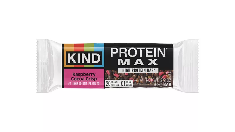 Kind Max Protein Bar Raspberry Cocoa package