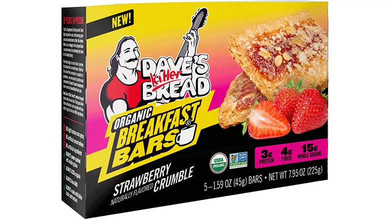 Daves Killer Break Bars Strawberry Crumble package