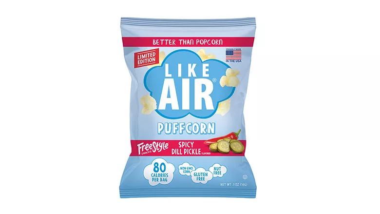 Like Air Puffcorn Pickle package