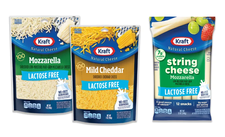 Kraft Lactose Free Cheese packages