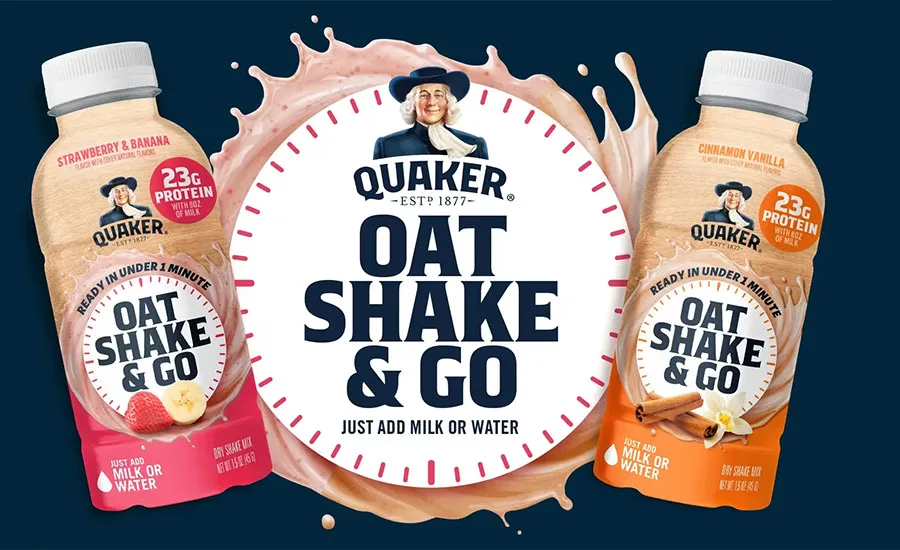Quaker Oat Shake bottles