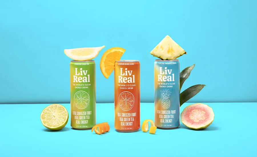 LivReal Energy Drink cans