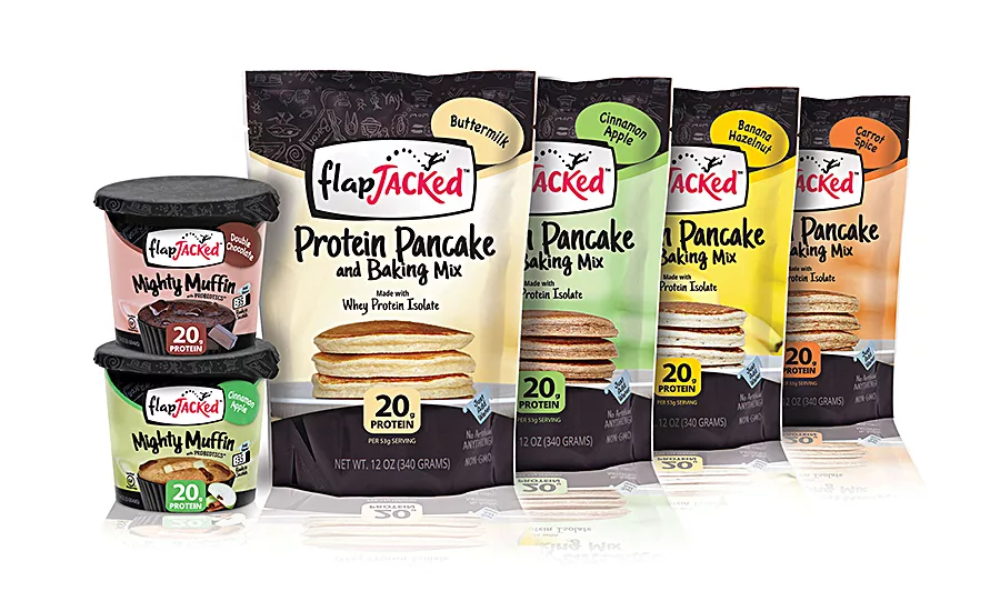 FlapJacked adds protein to baking and pancake mixes, and muffins
