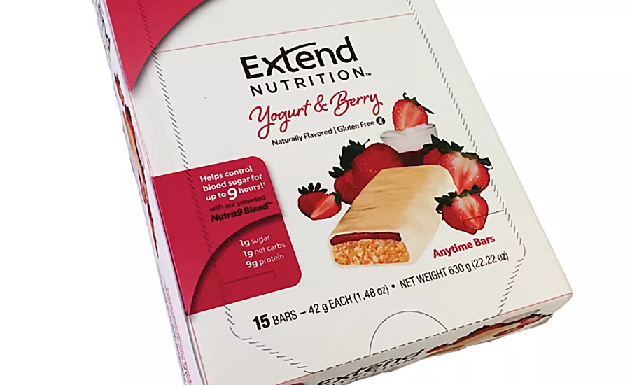 Extend Nutrition Yogurt & Berry bars that helps control blood glucose