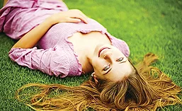 Girl laying down