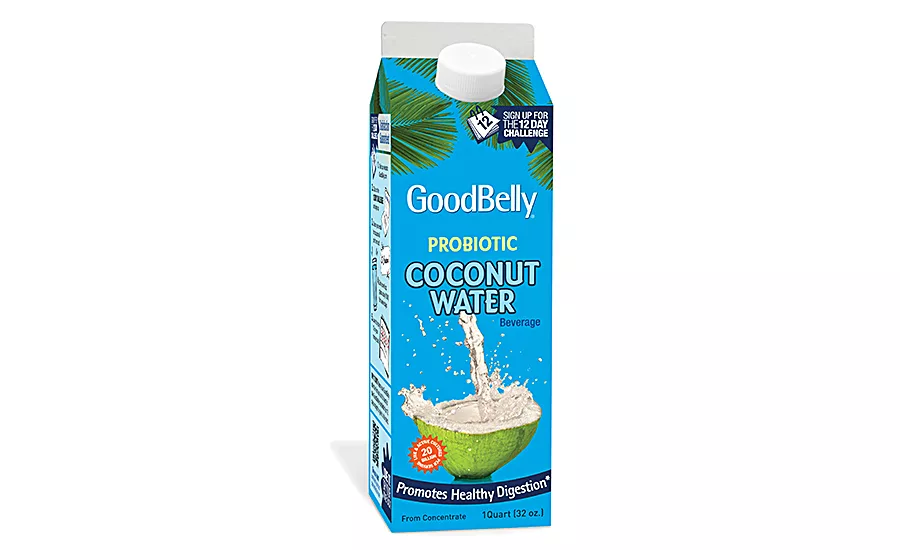 GoodBelly Coconut Water includes hydration, immunity and digestive health properties, making it a powerful recovery beverage