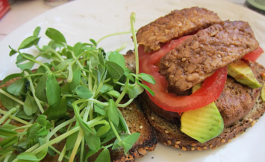 Gluten- and soy-free meat substitutes