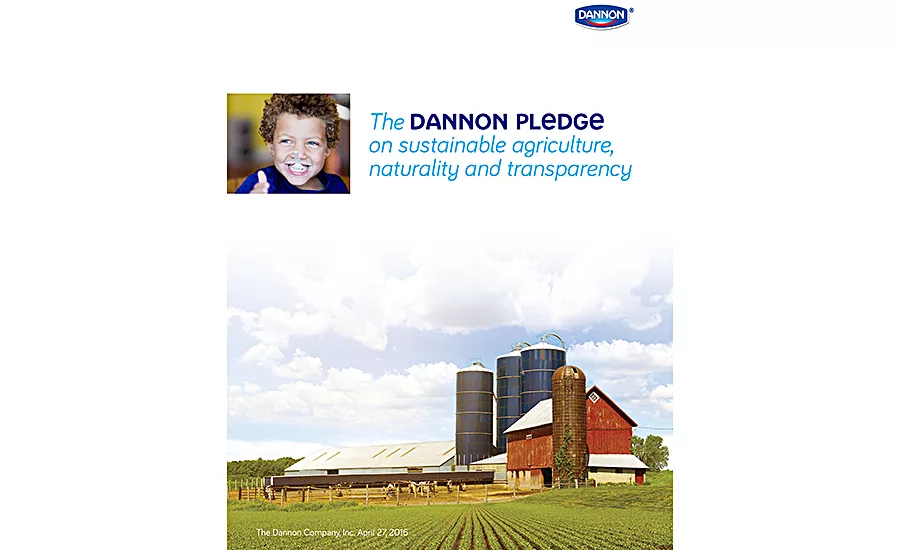 The Dannon pledge includes a section dedicated to ingredient sourcing, "naturality" and wholesomeness