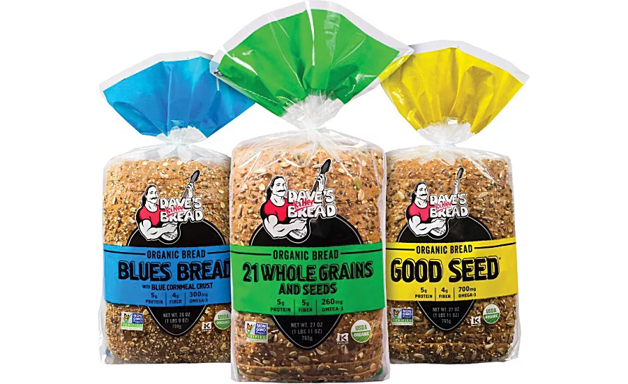 Dave’s Killer Bread organic bread featuring grains and seeds