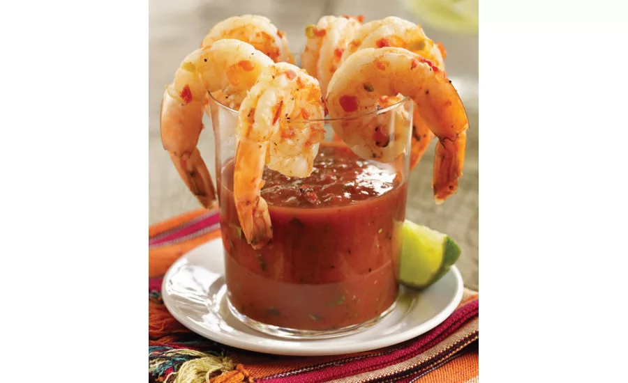 Latin shrimp cocktail with Rosarita fire-roasted tomato salsa