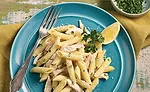 Pasta, a good source of fiber from semolina and whole wheat