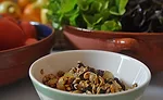 The nut-like flavor and texture of quinoa can readily fill in for nuts