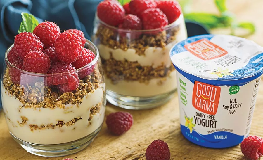 Two Parfaits and Cup of Good Karma Dairy Free Yogurt