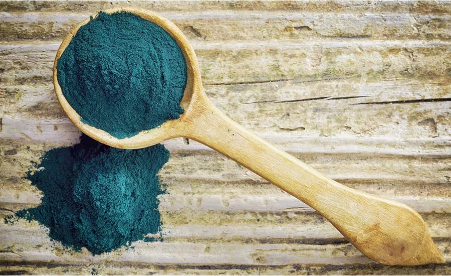 Spirulina algae is a new source for natural blue and green coloring in foods