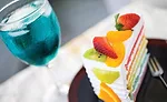 Rainbow cake made with various food colorants