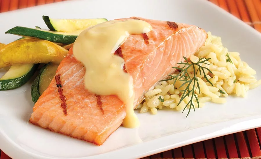 Salmon with sauce