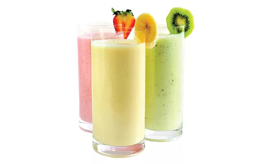 Strawberry, Banana, and Kiwi Smoothies
