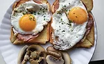 Eggs And Meat, Which Are Leucine Rich Foods, On Toast