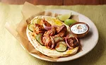 Flatbread Topped with Chicken and Vegetables