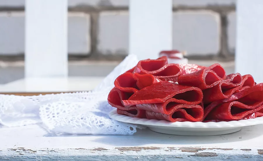 Fruit Roll-up Made with Banana Flour