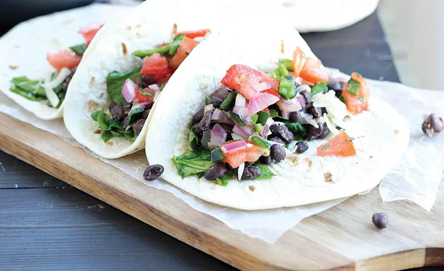 Black Bean Spinach Burritos