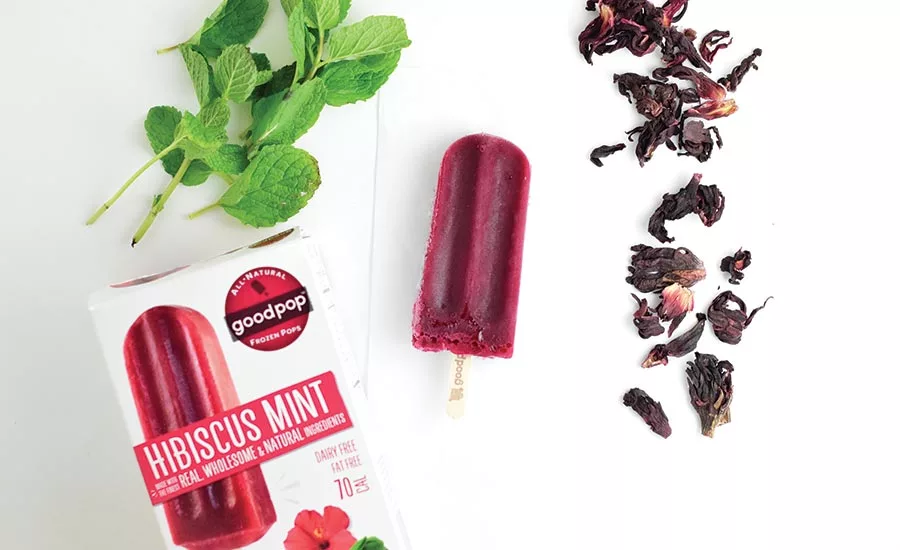 GoodPop Hibiscus Mint Popsicle
