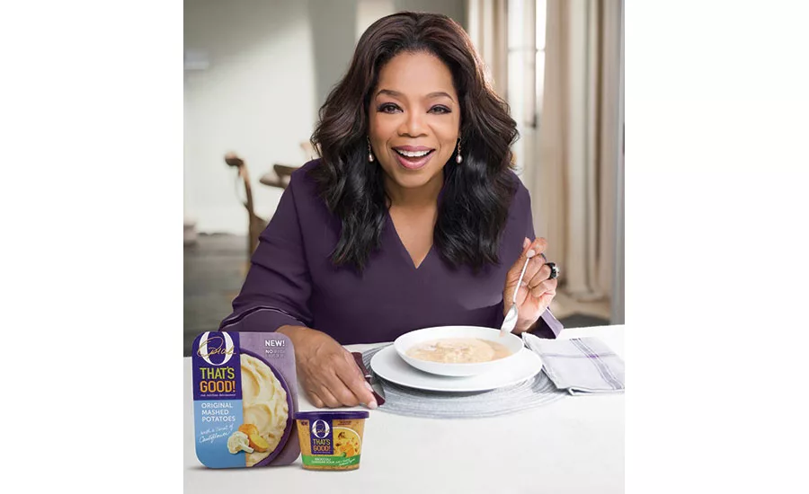 Oprah Winfrey with a Bowl of Her O, That's Good Soup