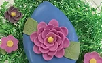 Blue Egg Cake Made With Spirulina