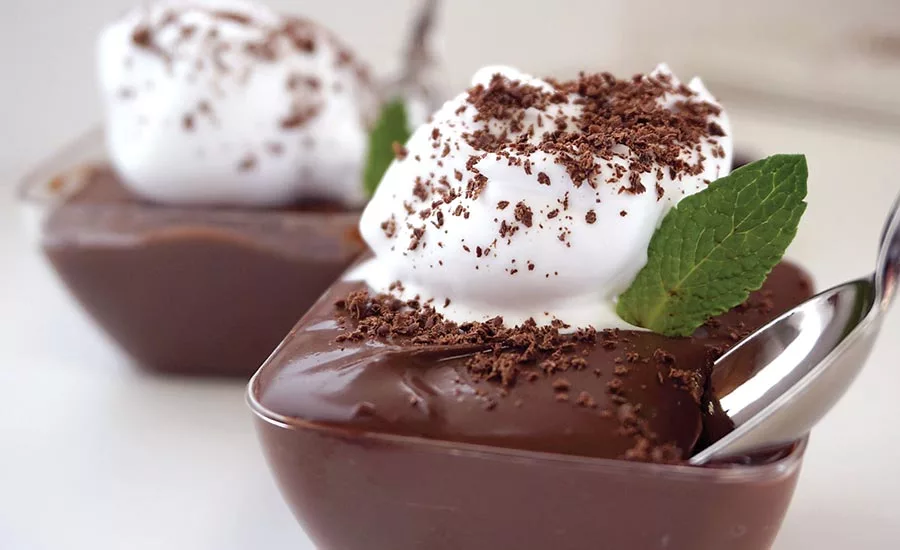 Two Small Bowls of Chocolate Pudding