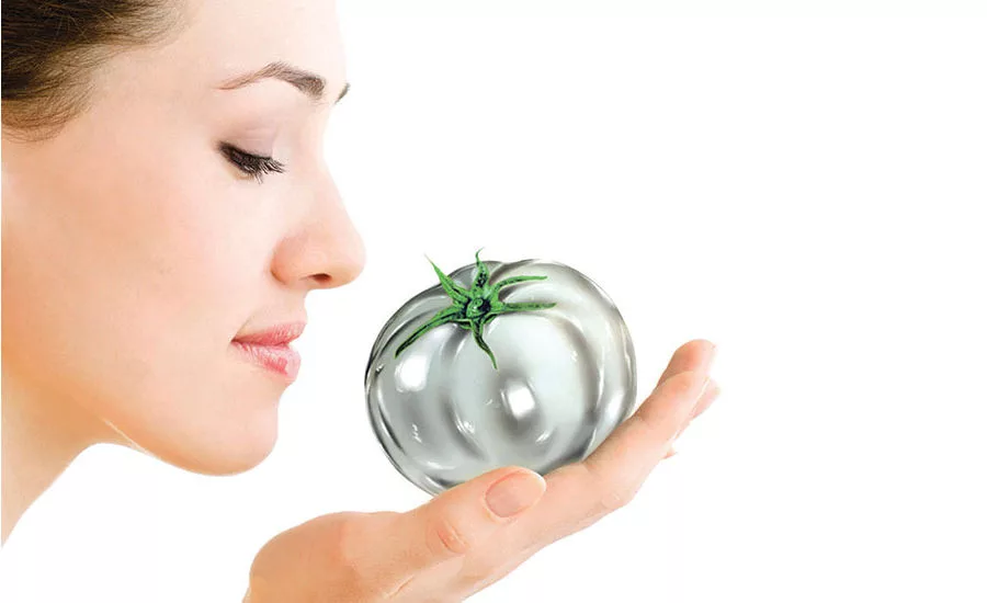 Woman Holding Silver Tomato