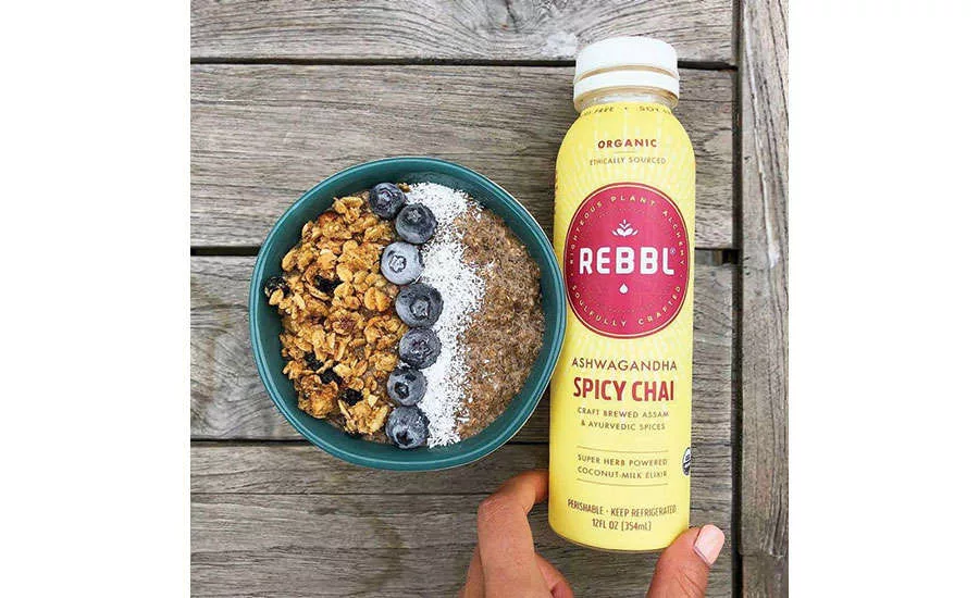 Rebbl Spicy Chai Next to Bowl