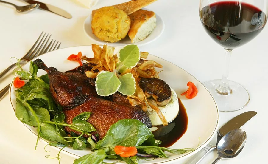 Roasted Duck with Blueberry Balsamic