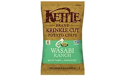 Kettle Brand Krinkle Cut Potato Chips Wasabi Ranch Flavor