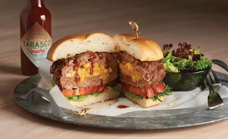 Tabasco Mac 'n Cheese Cheeseburger