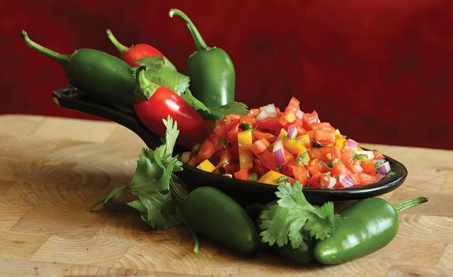 Fresh Peppers Cut Up