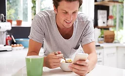Man Eating Cereal