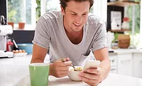 Man Eating Cereal