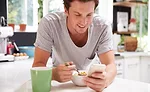 Man Eating Cereal