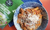 Good PLANeT Foods Parmesan Cheese on Pasta