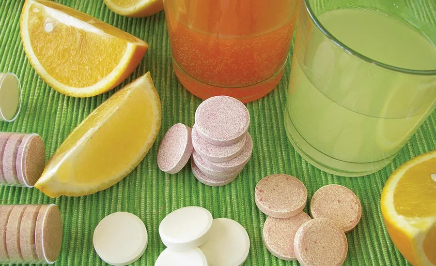 Lemon Slices, Beverages, and Vitamins