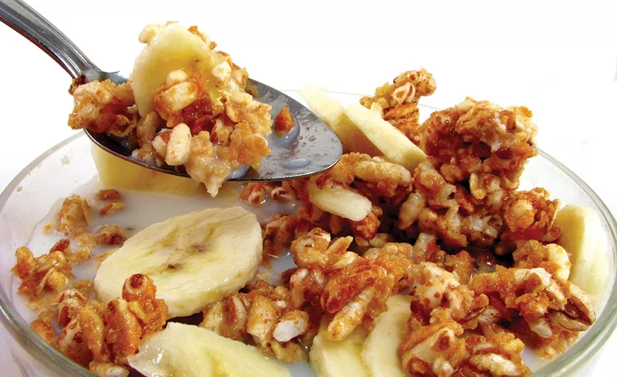 Bowl of Nuts and Banana Slices
