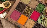 Tray with Different Spices